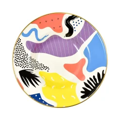 Abstract Enamel Large Serving Dish, 30cm