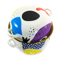 Abstract Enamel Mussel Pot