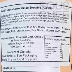 Acid League Carrot Ginger Dressing, 354ml