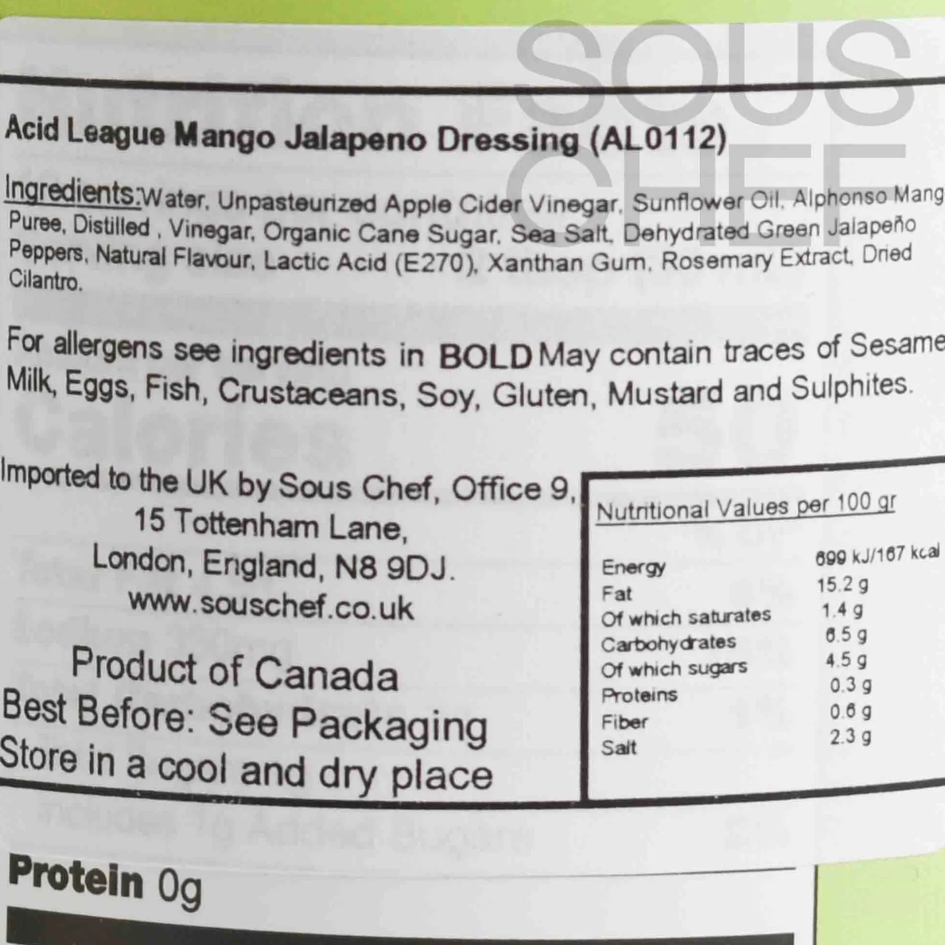 Acid League Mango Jalapeno Dressing, 300ml