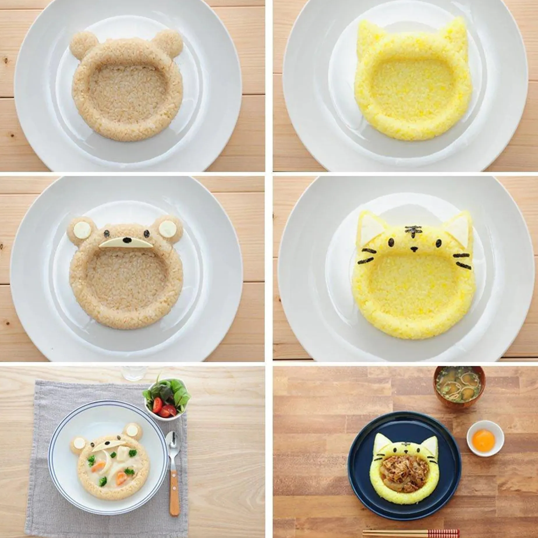 Animal Rice Mould Set for Curry