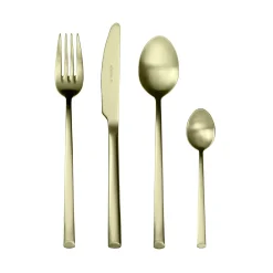 Arco Brushed Champagne Gold 4 Piece Place Setting Cutlery Set
