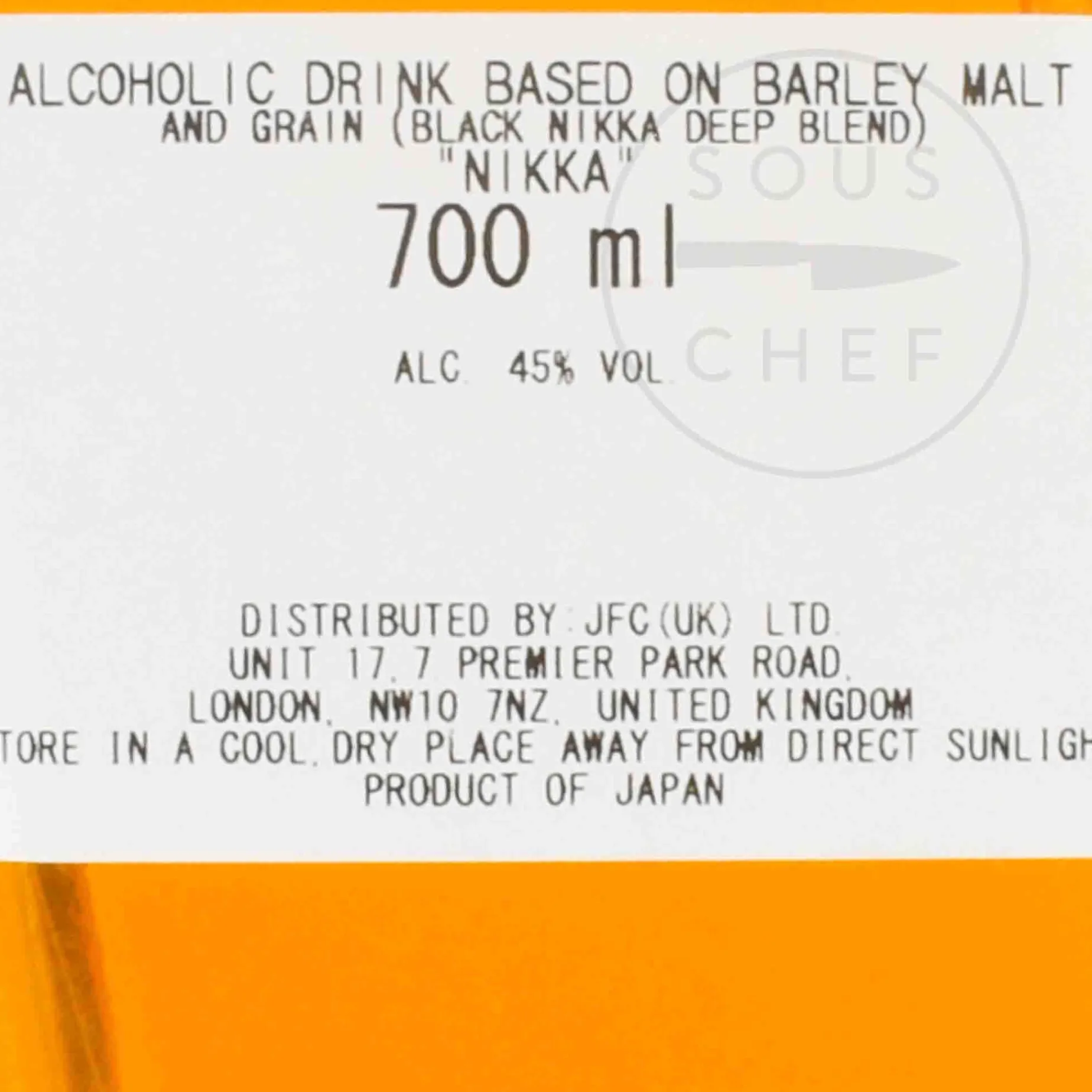 Asahi Black Nikka Whisky Deep Blend, 45%, 700ml