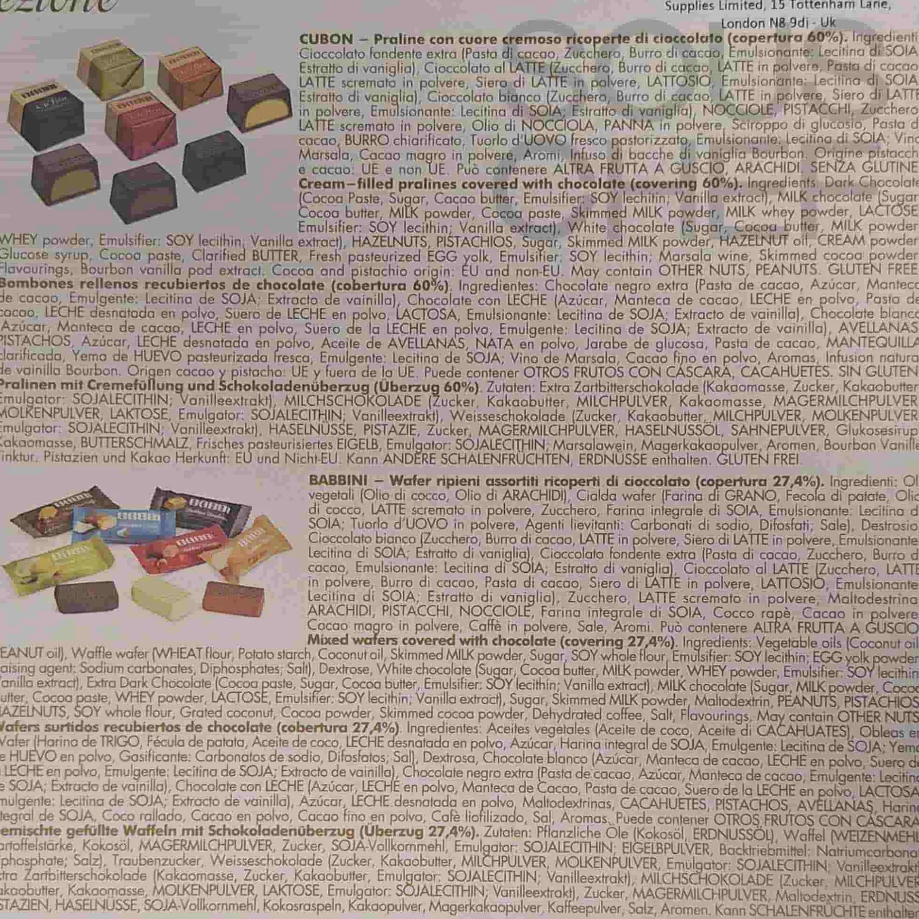 Babbi Luxury Wafer & Chocolate Praline Selection, 458g