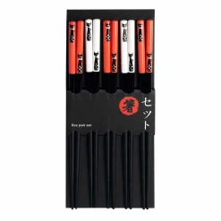 Black Cat Chopsticks Set, 5 Pairs