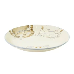 Blue Lucky Cat Japanese Side Plate, 19.5cm