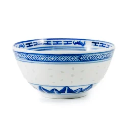 Blue Rice Pattern Rice Bowl, 11.5cm