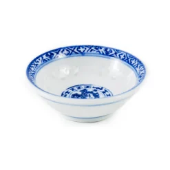 Blue Rice Pattern Sauce Dish, 7 cm