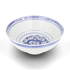 Blue Rice Pattern Serving Bowl, 25.5cm