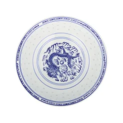 Blue Rice Pattern Serving Bowl, 25.5cm