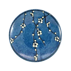 Blue Sakura Side Plate, 22.5cm