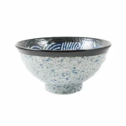 Blue Wave Large Rice Bowl, 15.5cm
