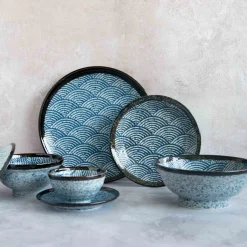 Blue Wave Noodle Bowl, 16.8cm
