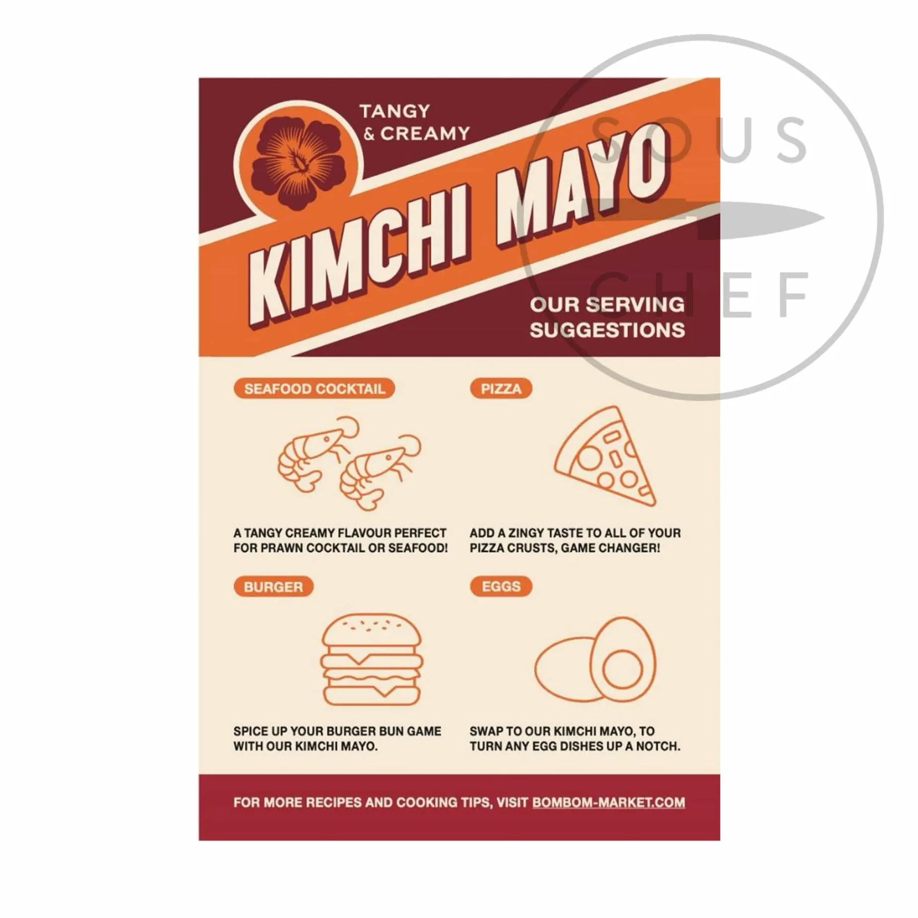 Bombom Korean Kimchi Mayo, 185g