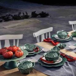 Bordallo Pinheiro White Cabbage Plate, 19cm