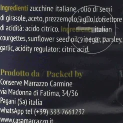 Casa Marrazzo Grilled Courgette in Oil, 750g