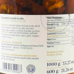 Casa Marrazzo Sun Dried Tomatoes in Oil, 1 Litre
