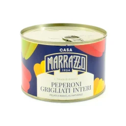 Casa Marrazzo Whole Grilled Hand-Peeled Peppers in Brine, 420g