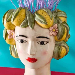 Ceramic Figure with Lemon Headdress Vase