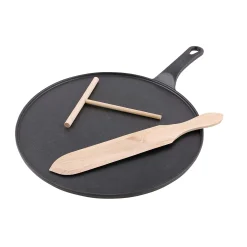 Chasseur Black Cast Iron Crepe Pan, 30cm