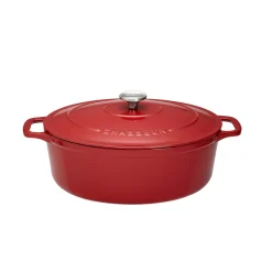 Chasseur Red Cast Iron Oval Dutch Oven, 29cm