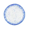 Cobalt Blue Rim Glass Bread Plate, 14.5cm