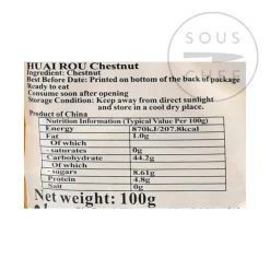 Cooked Chestnuts, 100g