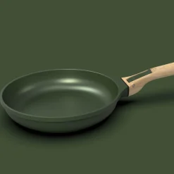 Cookut Lightweight Non-Stick 3 Piece Cookware Set with Detachable Handles, Green, BPA-Free