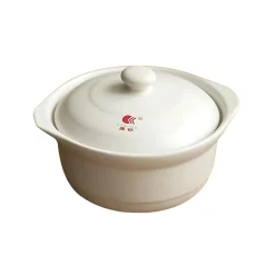 Cream Clay Cooking Pot, 2.4L