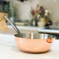 De Buyer Prima Matera Induction-Compatible Copper Saute Pan - Conical