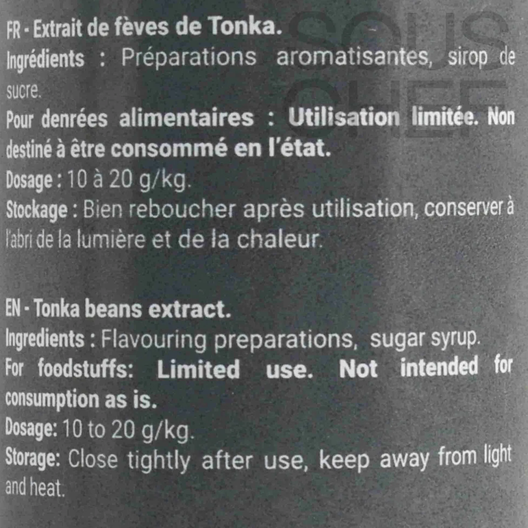 Deco Relief Tonka Bean Extract, 100ml