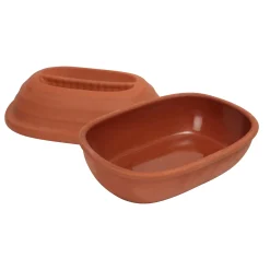 Dexam Terracotta Chicken Roaster with Lid, 21x30cm