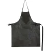 Dutchdeluxes Leather BBQ Apron in Vintage Grey