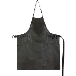 Dutchdeluxes Leather BBQ Apron in Vintage Grey