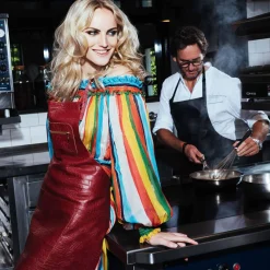 Dutchdeluxes Leather BBQ Apron in Vintage Grey