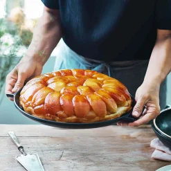 Emile Henry Delight Black Ceramic Induction Tarte Tatin Set, 32.5cm