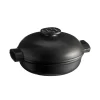 Emile Henry Delight Black Ceramic Induction Braiser, 27cm