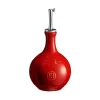 Emile Henry Red Round Oil Bottle, 400ml