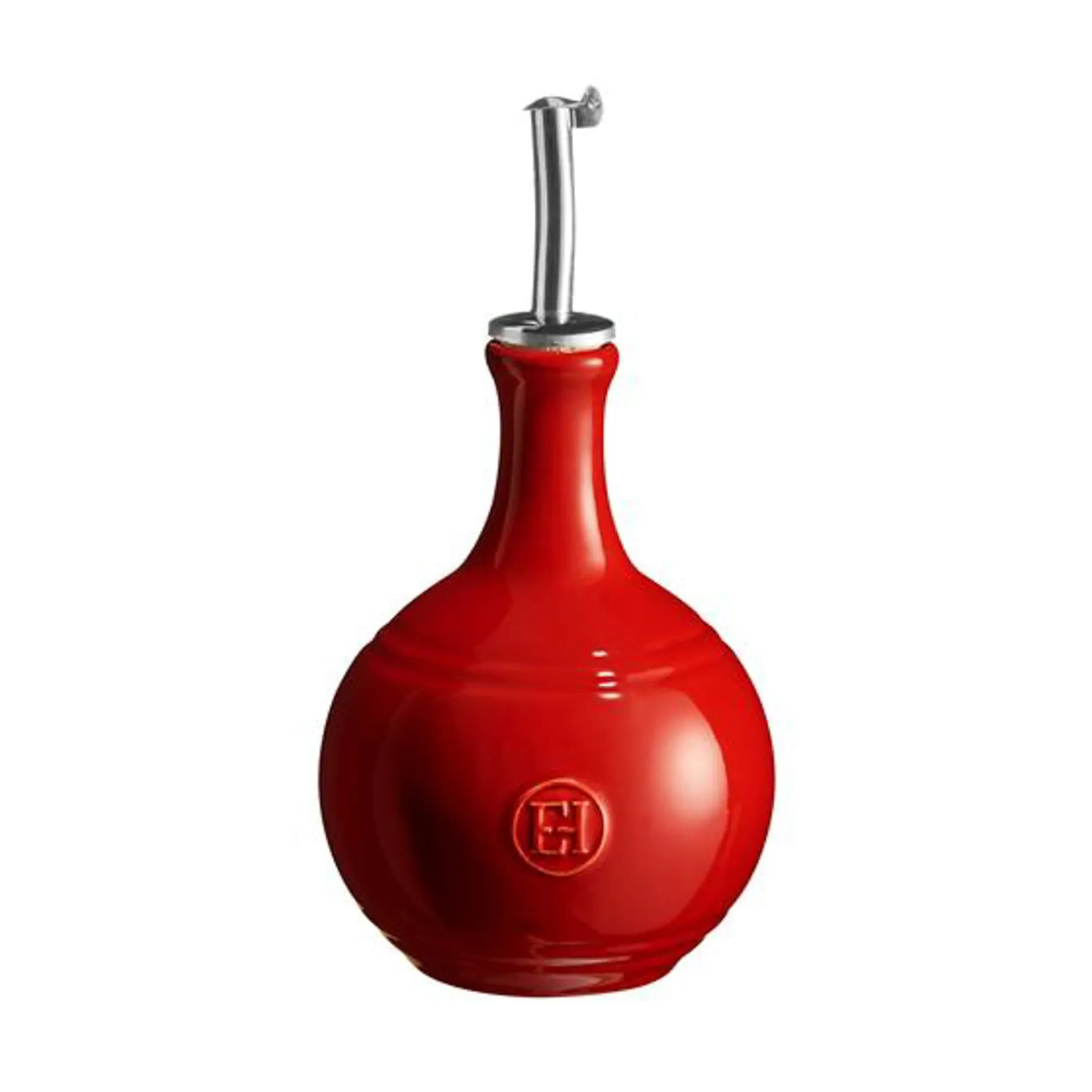 Emile Henry Red Round Oil Bottle, 400ml
