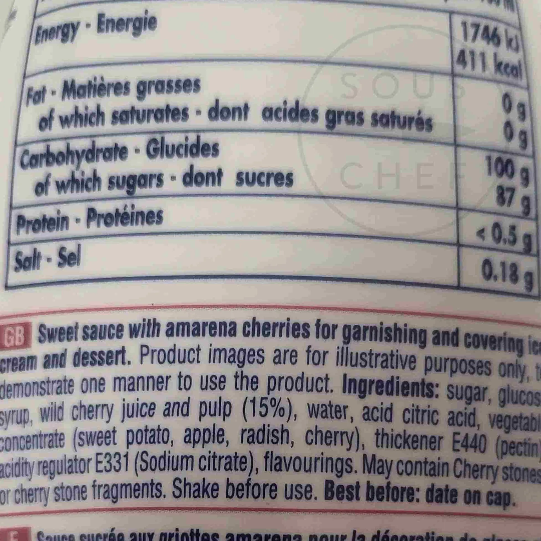 Fabbri Amarena Cherry Topping, 225g