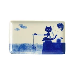 Fishing Cat Sushi Plate, 23.5cm