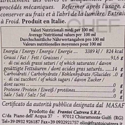 Frantoi Cutrera PGI Sicilian Extra Virgin Olive Oil in Hand Made Ceramic Bottle, 500ml