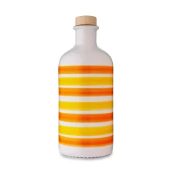 Galantino Puglian Extra Virgin Olive Oil in Orange Stripe Glass Bottle, 500ml