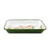 Green Marble Enamel Roasting & Serving Dish, 26cm