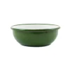 Green Marble Enamel Shallow Bowl
