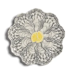 Grey Oyster Serving Plate, 23cm