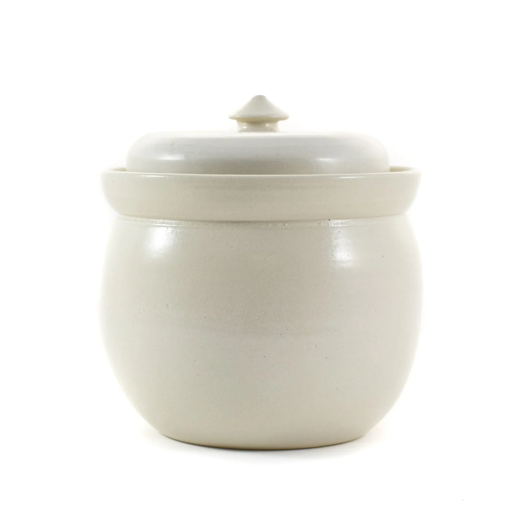Handmade Stoneware Fermenting Crock in White 2 litre