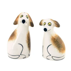 Hannah Turner Set of 2 Dog Salt & Pepper Shakers, 9.5cm