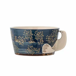 Hezha Blue Bowl with Bird, 13cm