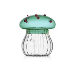 Ichendorf Milano Optic Turquoise Mushroom Sugar Bowl, 10x8cm